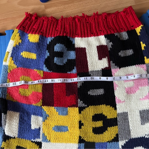 R13 Multicolor Very  Oversized Chunky Intarsia Sweater - Picture 13 of 14